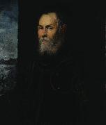Jacopo Tintoretto Portrait of a Venetian admiral. oil painting on canvas